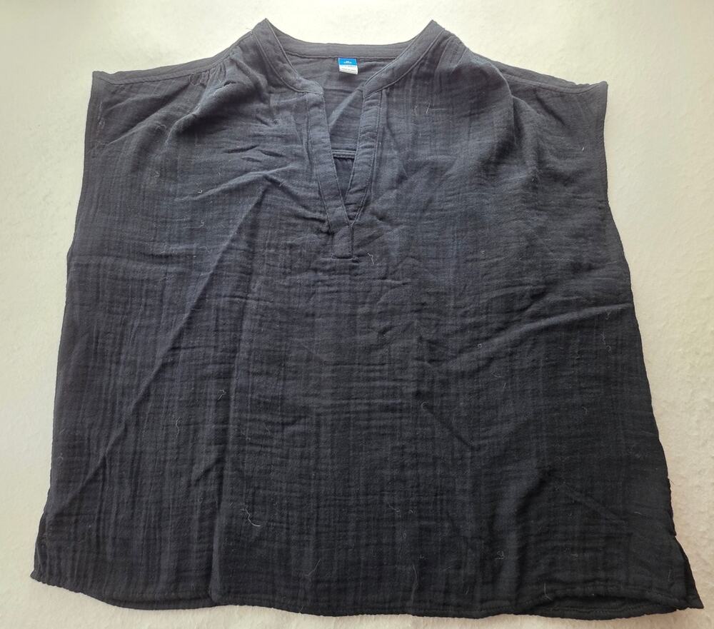 Old Navy Black Gauze Blouse Size Medium